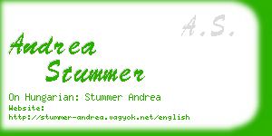 andrea stummer business card